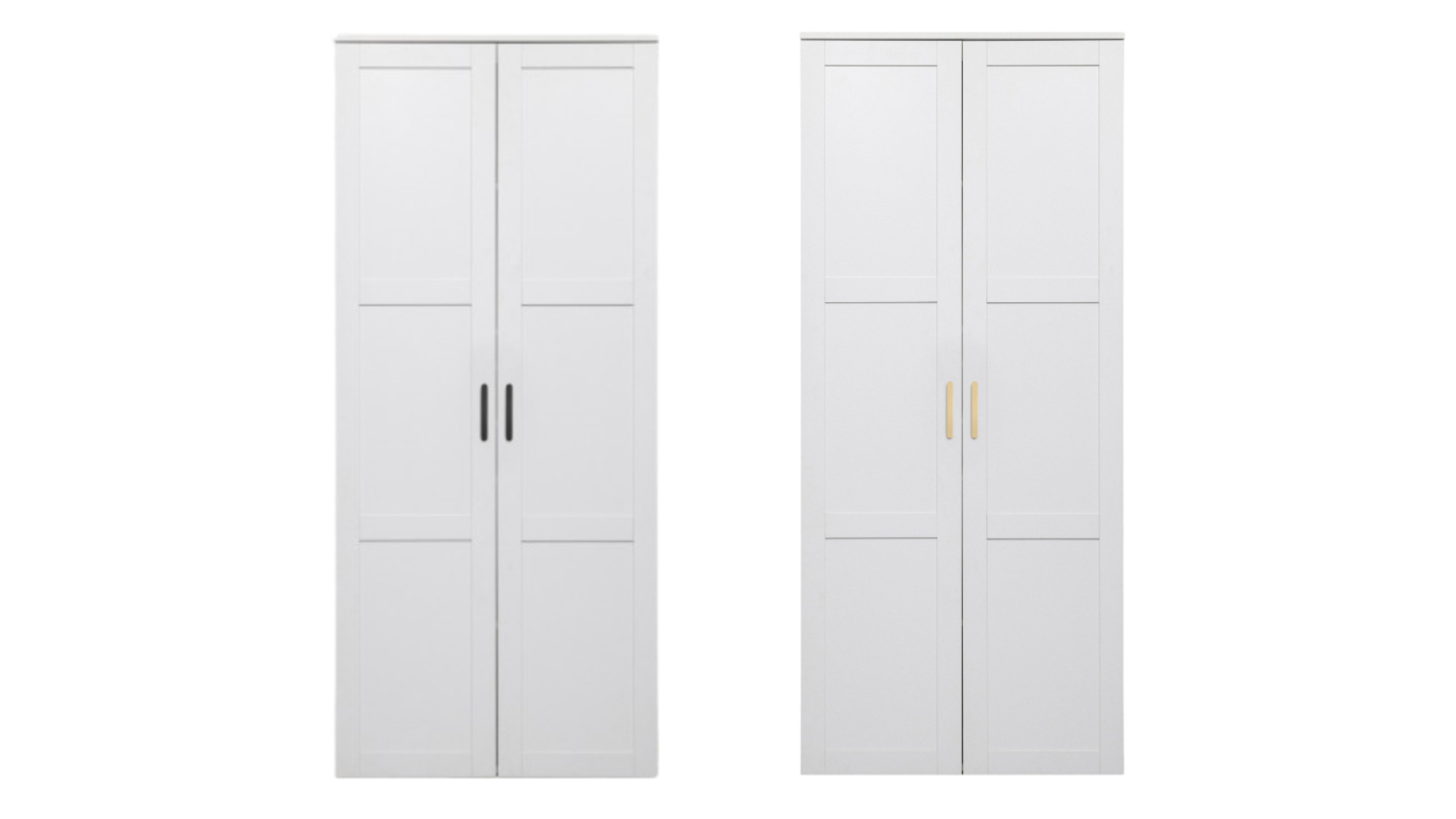 European Cabinetry Hamptons Stockholm White Cupboard Storage - Oval Handle