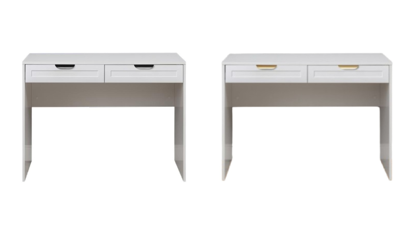 European Cabinetry White Hampton Odessa Desk - Pull Handle