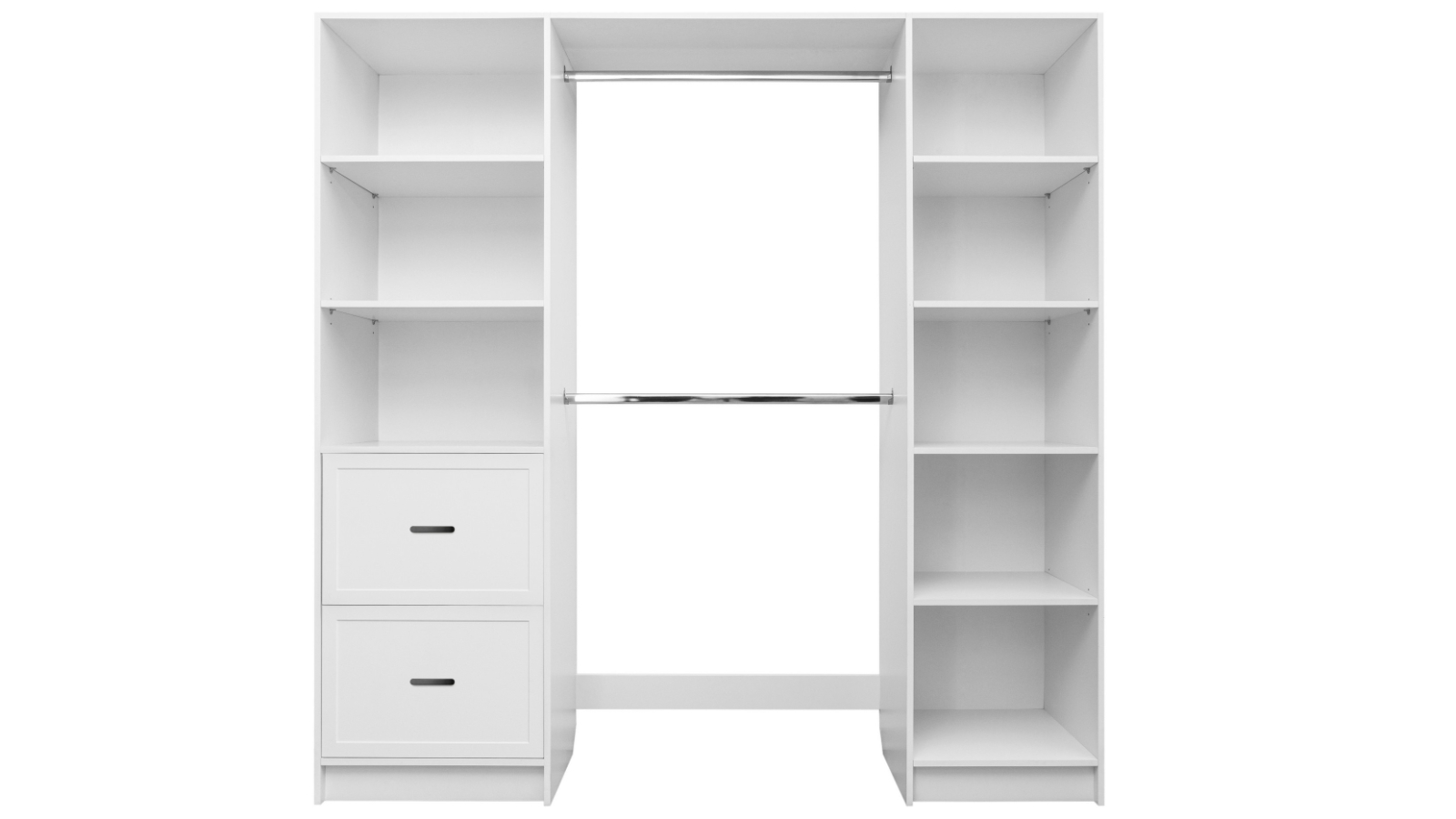 European Cabinetry Basel Oval VJ Panel Walk-in Wardrobe Kit - White/Black