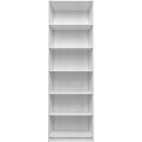 Malmo 6-Shelf White Walk-In Wardrobe Module