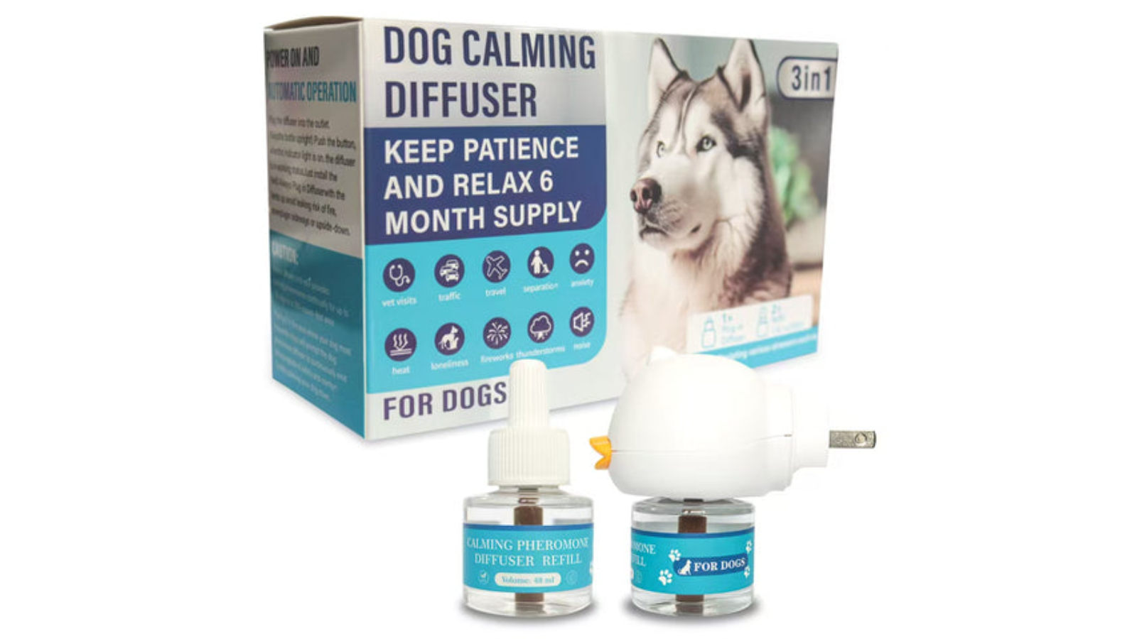 Barktec Dog Calming Diffuser for Stress Relief and Anxiety Reduction