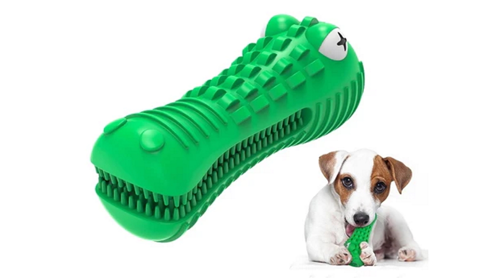 eDog Tough and Squeaky Crocodile Dog Toy