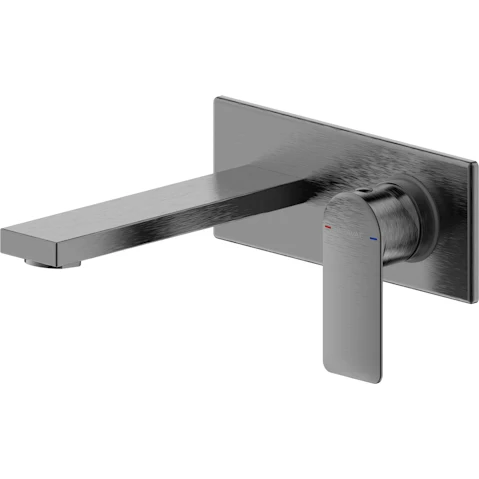 Bravat Elle Wall Basin/Bath Mixer - Gunmetal