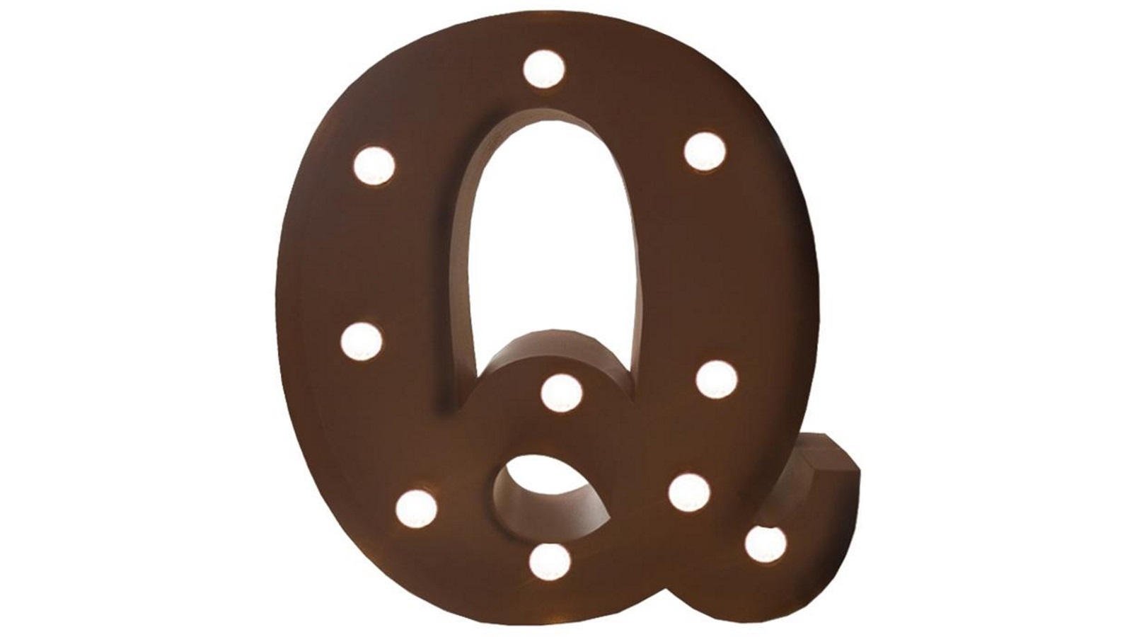 LED Metal Letter Standing Hanging Lights Letter Q