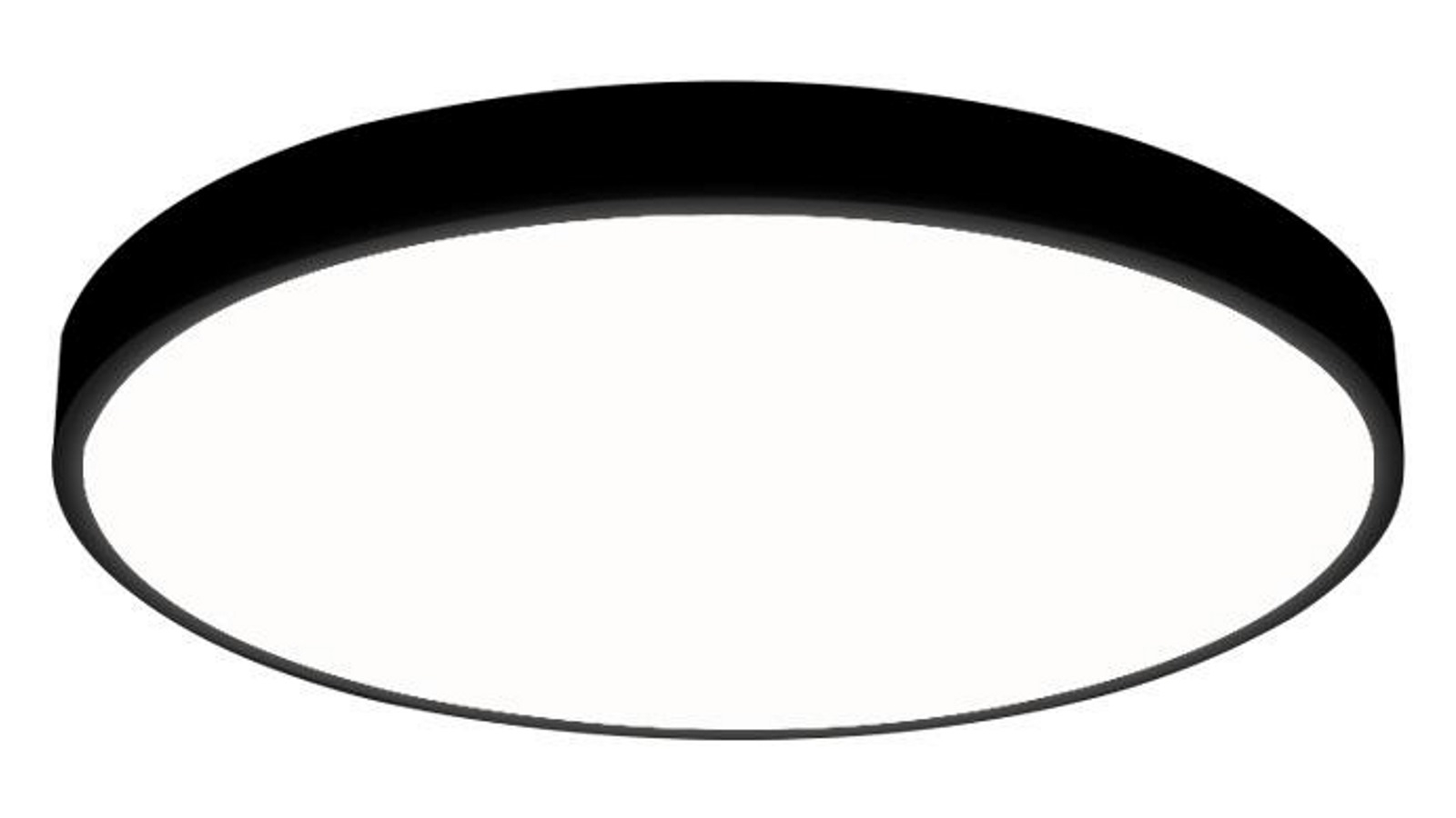 Emitto 36W 3-Colour Ultra-Thin 5cm LED Ceiling Light Modern Surface Mount - Black