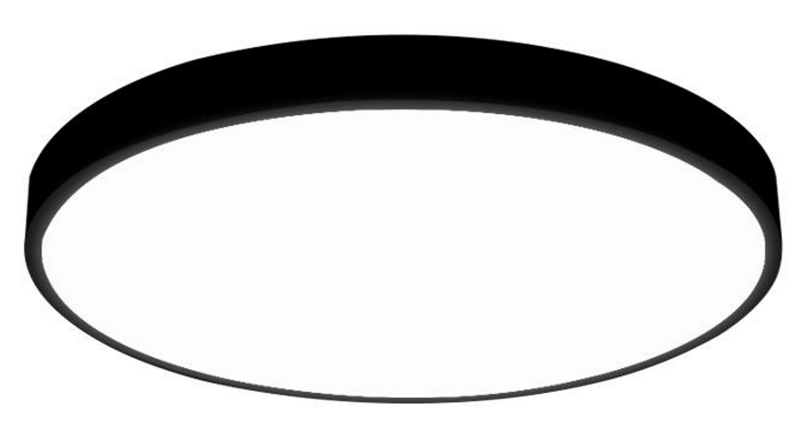 Emitto 60W 3-Colour Ultra-Thin 5cm LED Ceiling Light Modern Surface Mount - Black