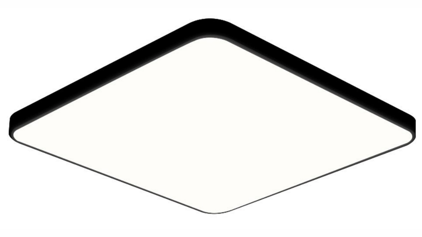 Emitto 36W 3-Colour Square Ultra-Thin 5cm LED Ceiling Light Modern Surface Mount - Black