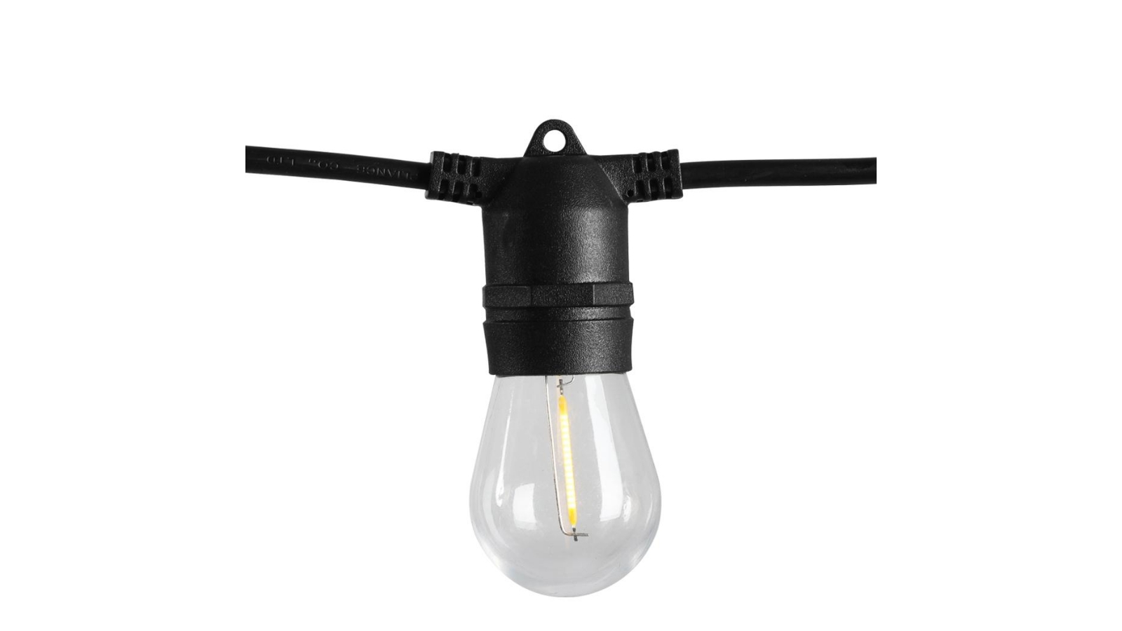 Emitto Festoon String Lights Solar Powered Outdoor 17 Metre Harvey Norman