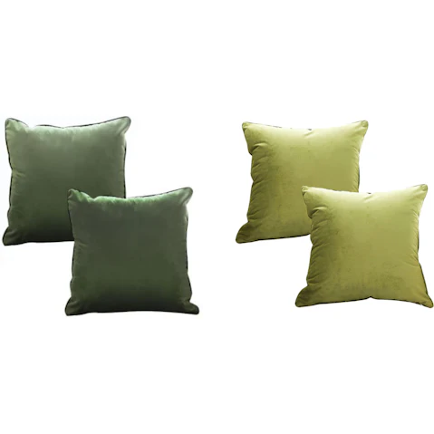 Soga 2 Piece 45cm Subtle Foliage Velvet Square Throw Pillow