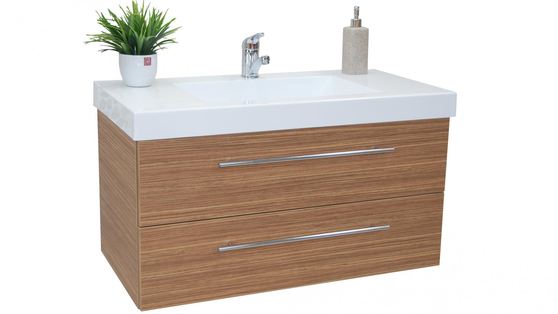 Timberline Paxton 750mm WallHung Vanity with Centre Bowl 70mm Grand