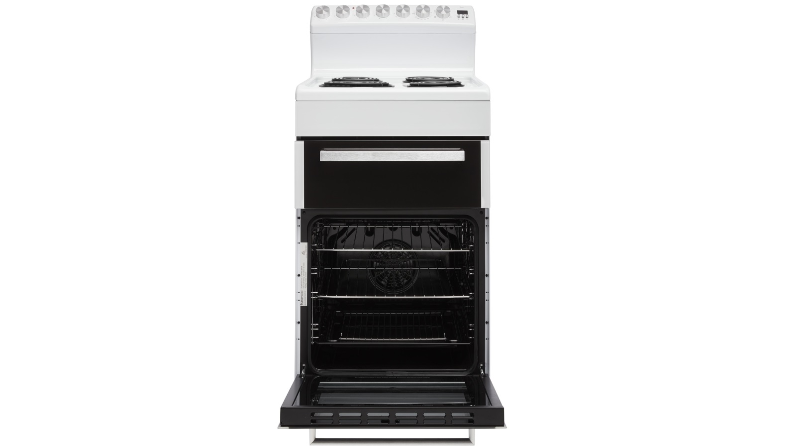 Euromaid 540mm Rear Control Electric Freestanding Cooker with Coil