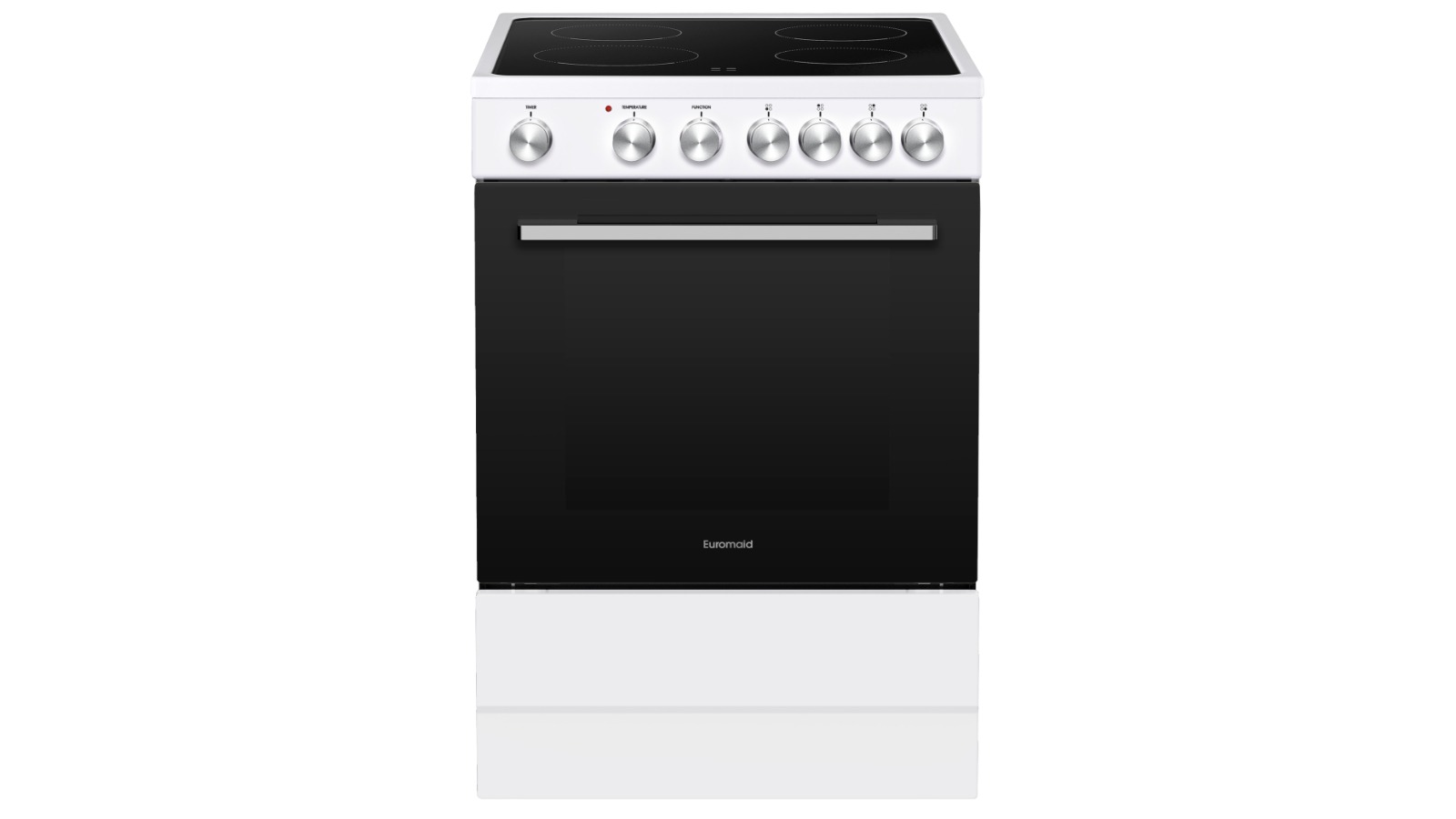 Euromaid 60cm 8 Function Ceramic Freestanding Cooker - White