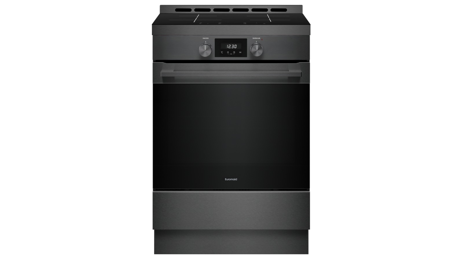 Euromaid 60cm 11 Function Induction Freestanding Cooker - Dark Stainless Steel