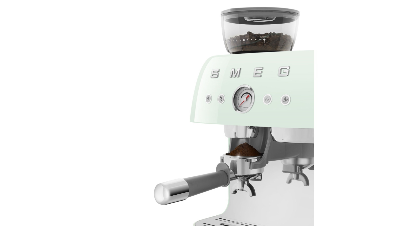 Smeg Beans on Board Espresso Coffee Machine with Grinder Harvey