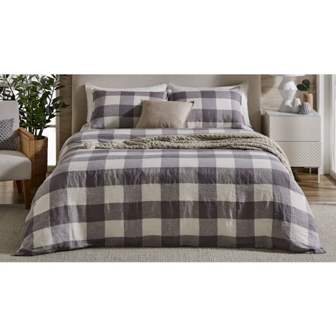 L'Avenue Marvin Grey Quilt Cover Set
