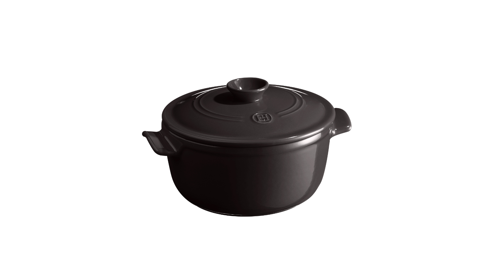 Emile Henry Charcoal Round Stewpot - 2.5L