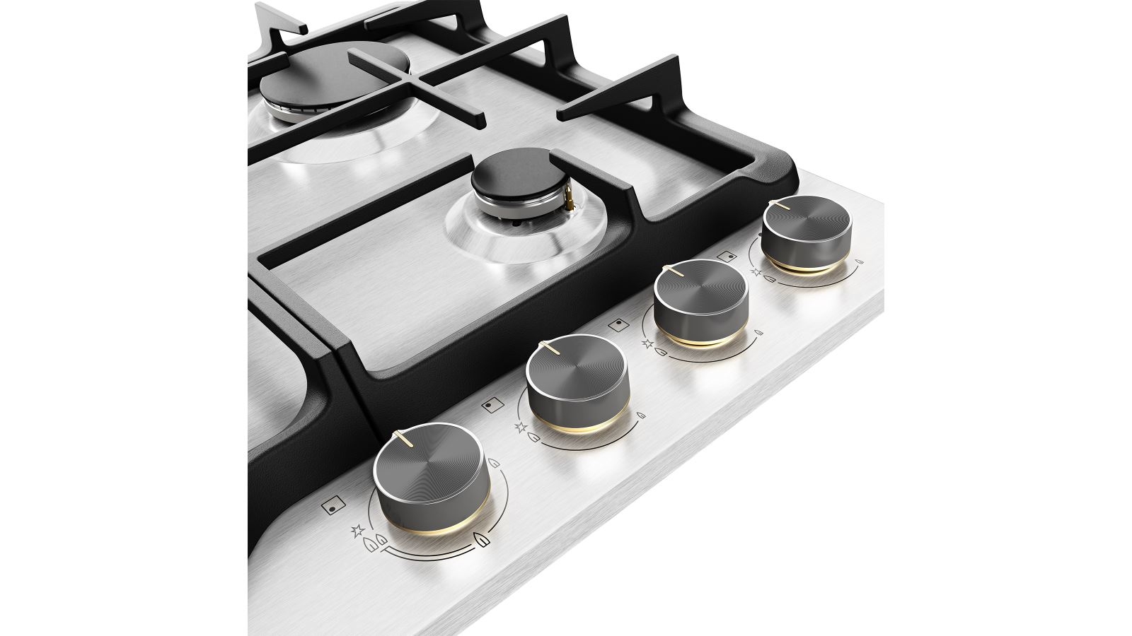 Electrolux 600mm UltimateTaste 500 4 Burner Stainless Steel Gas Cooktop