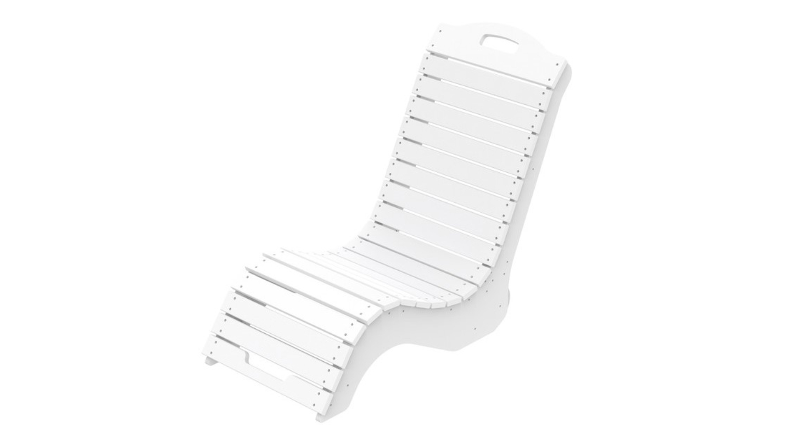 Ehommate HDPE Outdoor Adirondack Lounge Chair - White