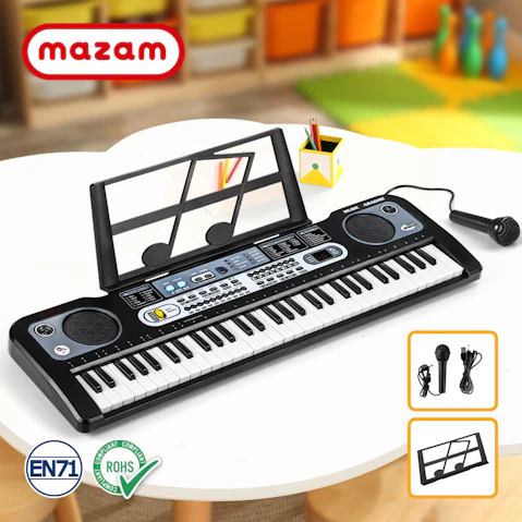 Mazam 61 Keys Piano Keyboard Electronic Musical Toy Gift with Microphone Holder