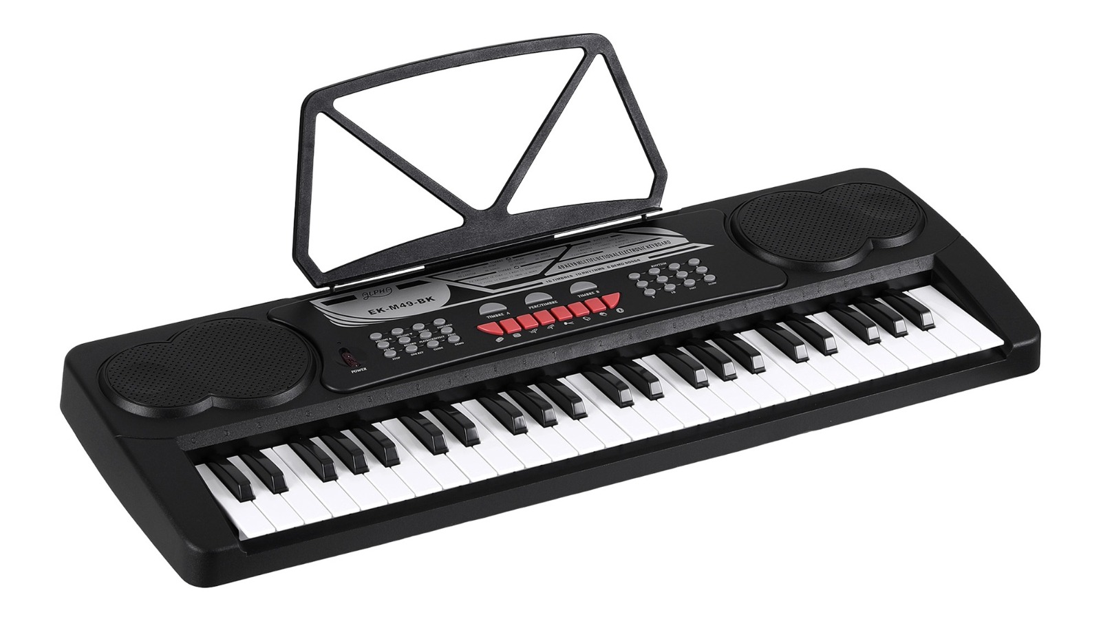 Alpha 49 Key Portable Digital Electronic Keyboard - Black