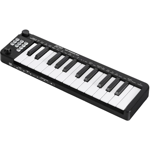 Alpha 25-Key MIDI Keyboard Controller Portable USB Laptop - Black