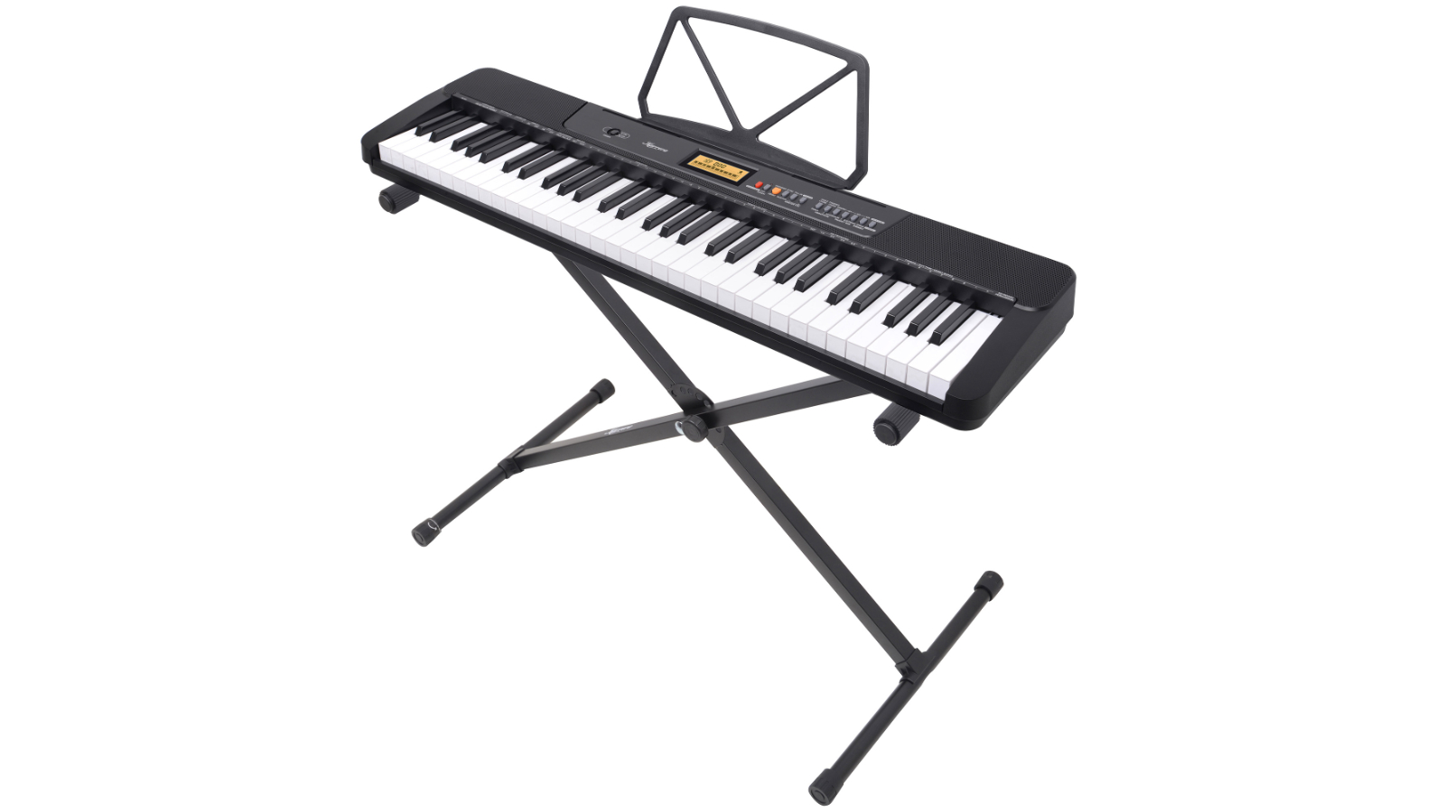 Karrera CHJ-291 61-Key Electronic Keyboard with LCD and Touch Response - Black