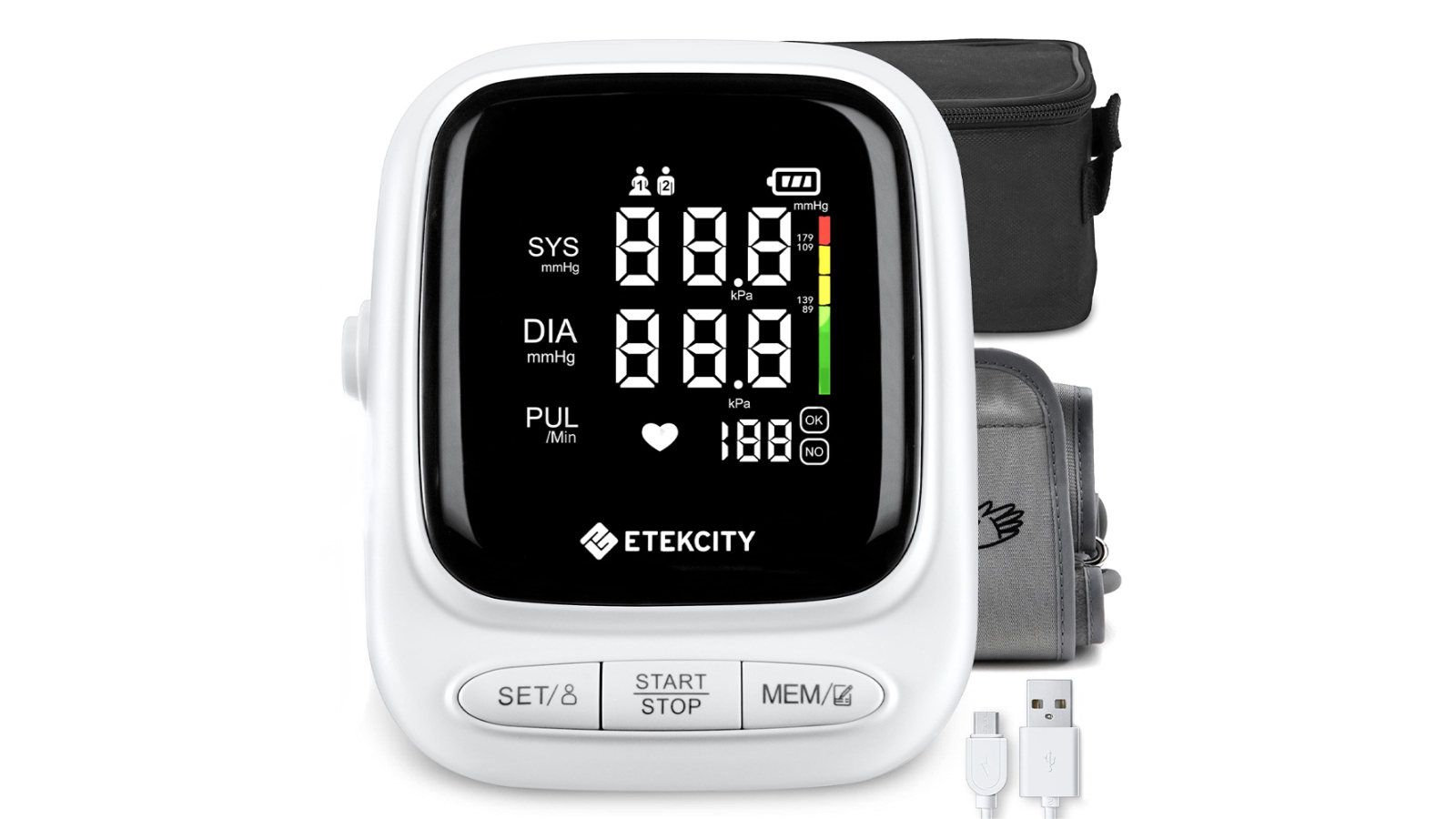 Smart Blood Pressure Monitor - White