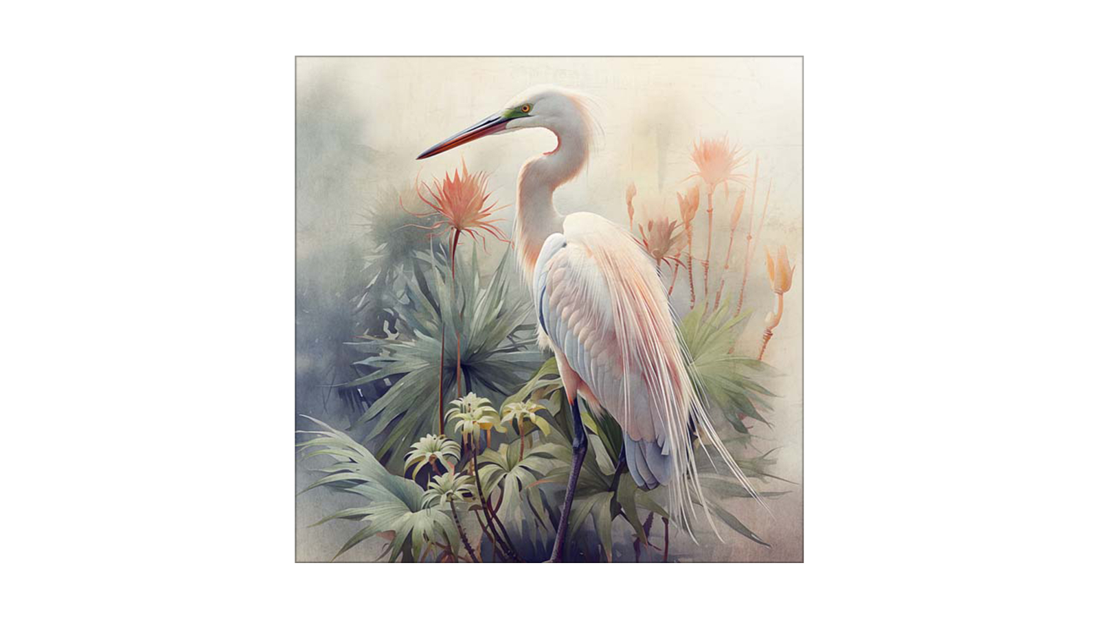 La Grolla Elegant Plumage II Unframed Canvas Wall Art
