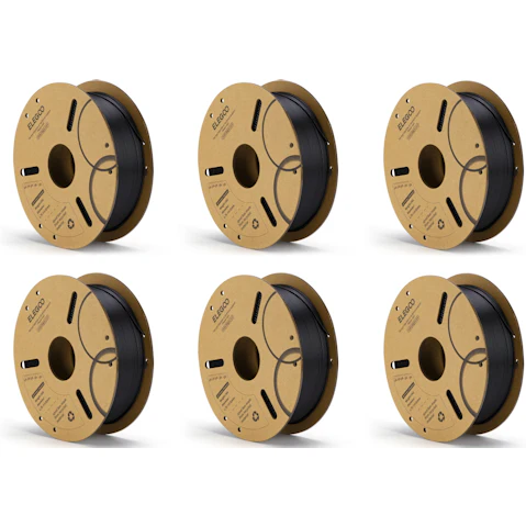 Elegoo PLA Black 1.75mm 1kg 3D Printer Filament - 6 Pack