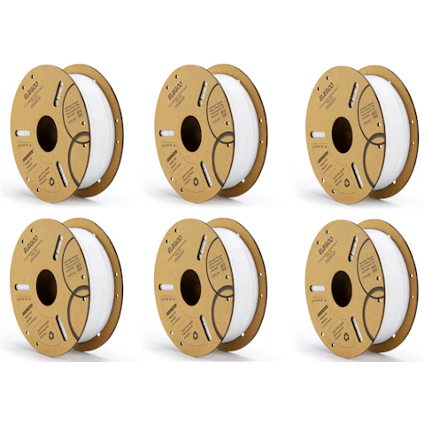 Elegoo PLA White 1.75mm 1kg 3D Printer Filament - 6 Pack