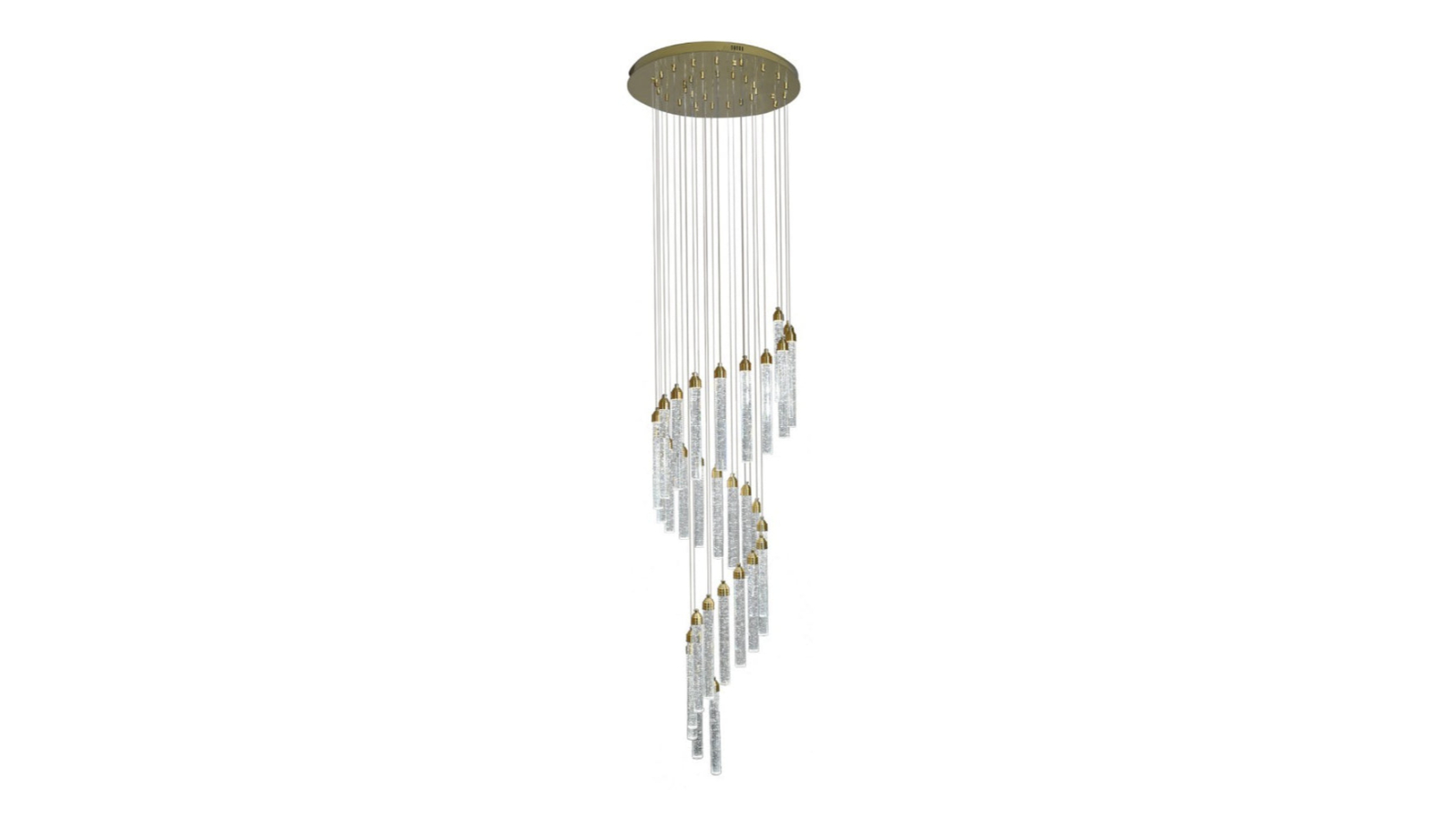 Eli & Co. Lighting Kaia 30-Head Tri-Colour Spiral Crystal Chandelier 