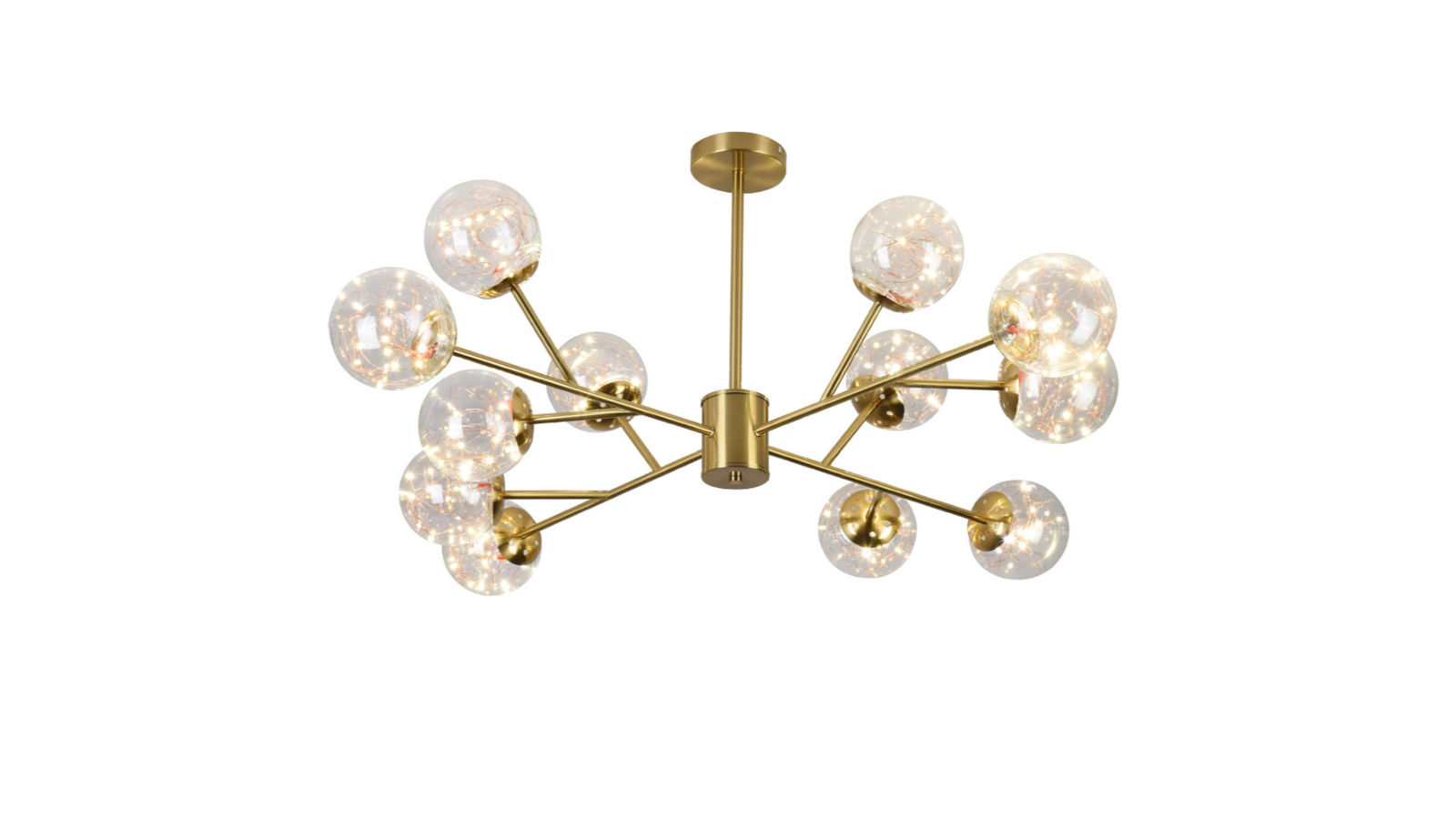 Eli & Co. Lighting Lyra 12-Orb Gold LED Chandelier