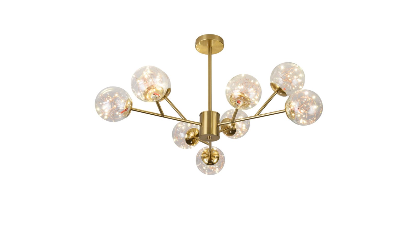 Eli & Co. Lighting Lyra 9-Orb Gold LED Chandelier