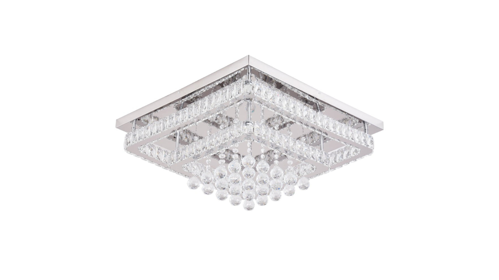 Eli & Co. Lighting Mira 80W Tri-Colour Crystal Chandelier - 62cm