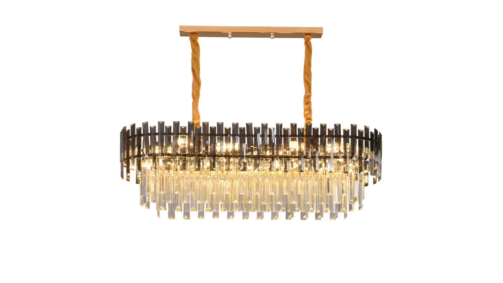 Eli & Co. Lighting Noelle 8-Light Linear Crystal Chandelier - 90cm