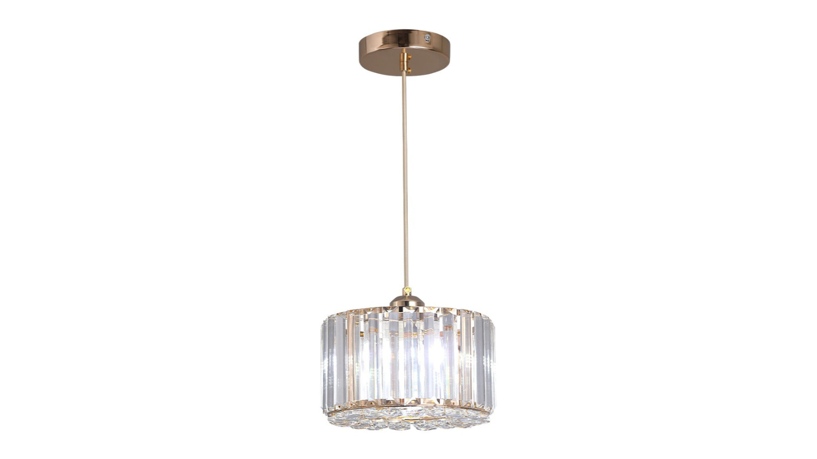 Eli & Co. Lighting Pack of 3 3CCT E27 Ceiling Fixture Aria Crystal Pendant Light - Rose Gold