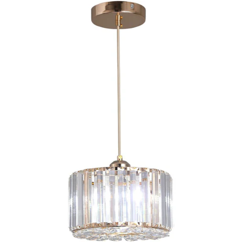 Eli & Co. Lighting Pack of 3 3CCT E27 Ceiling Fixture Aria Crystal Pendant Light - Rose Gold