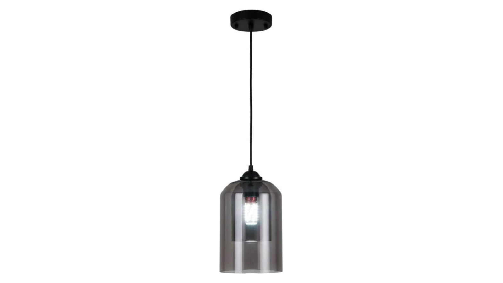 Eli & Co. Lighting Ember Dome Glass Pendant Light - Smoke Black