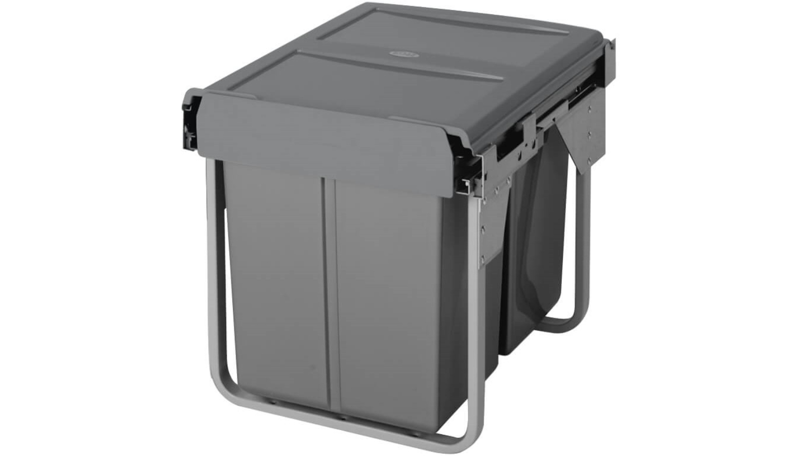 Domestique 30L Twin Slide Out Concealed Kitchen Waste Bin - Low