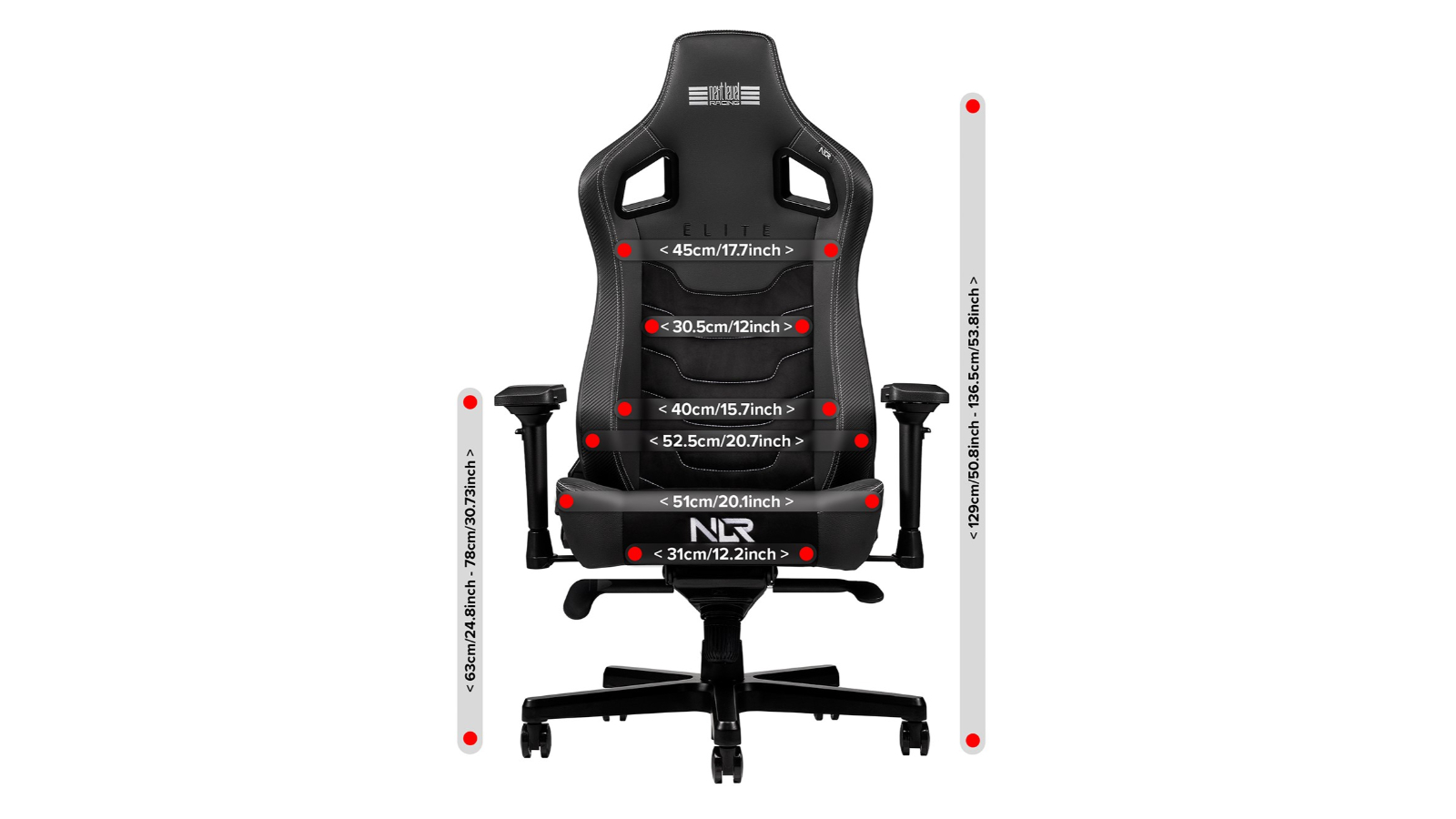 Next Level Racing Leather Elite Gaming Chair Harvey Norman