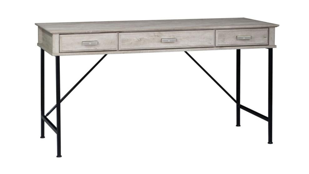 Maestro Furniture Washed Grey Elle 3-Drawer Office Study Computer Desk