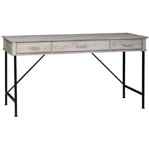 Maestro Furniture Washed Grey Elle 3-Drawer Office Study Computer Desk