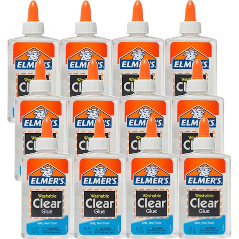 Elmers Box of 12 Liquid School Glue Clear Art Craft - 148ml