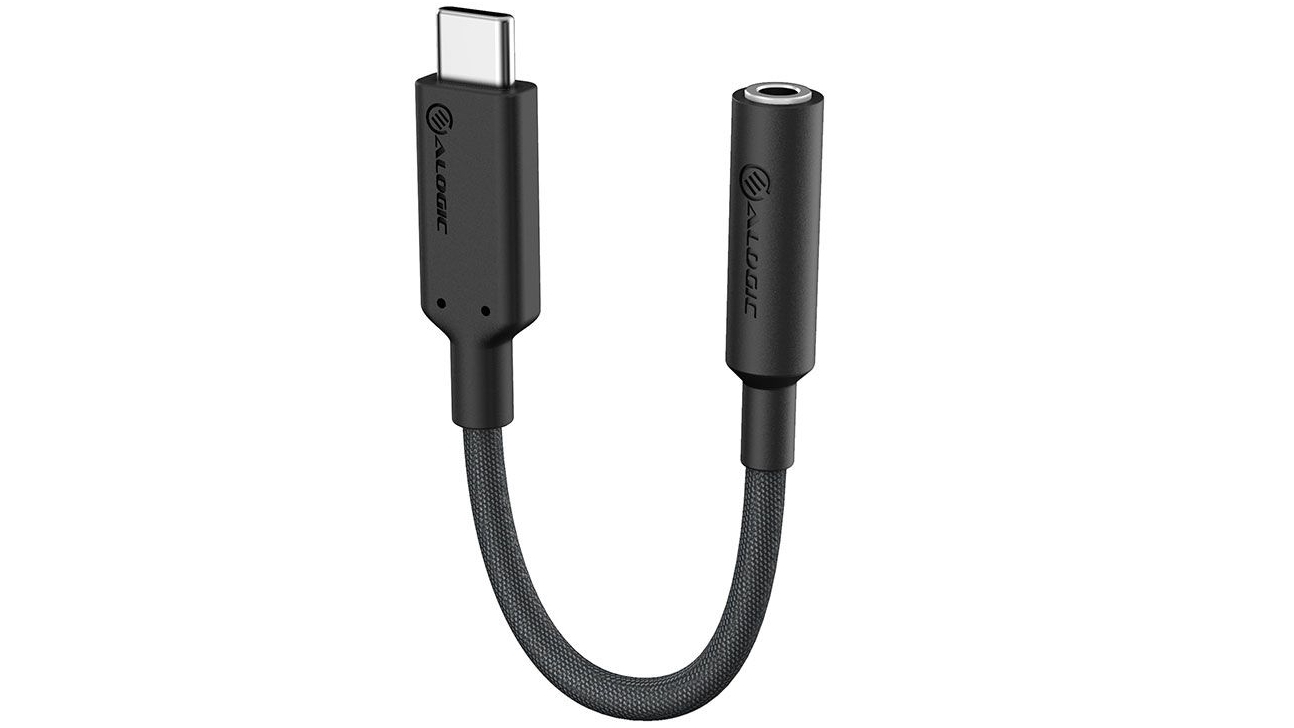 Alogic Elements Pro 10cm USB-C to 3.5mm Audio Adapter - Black