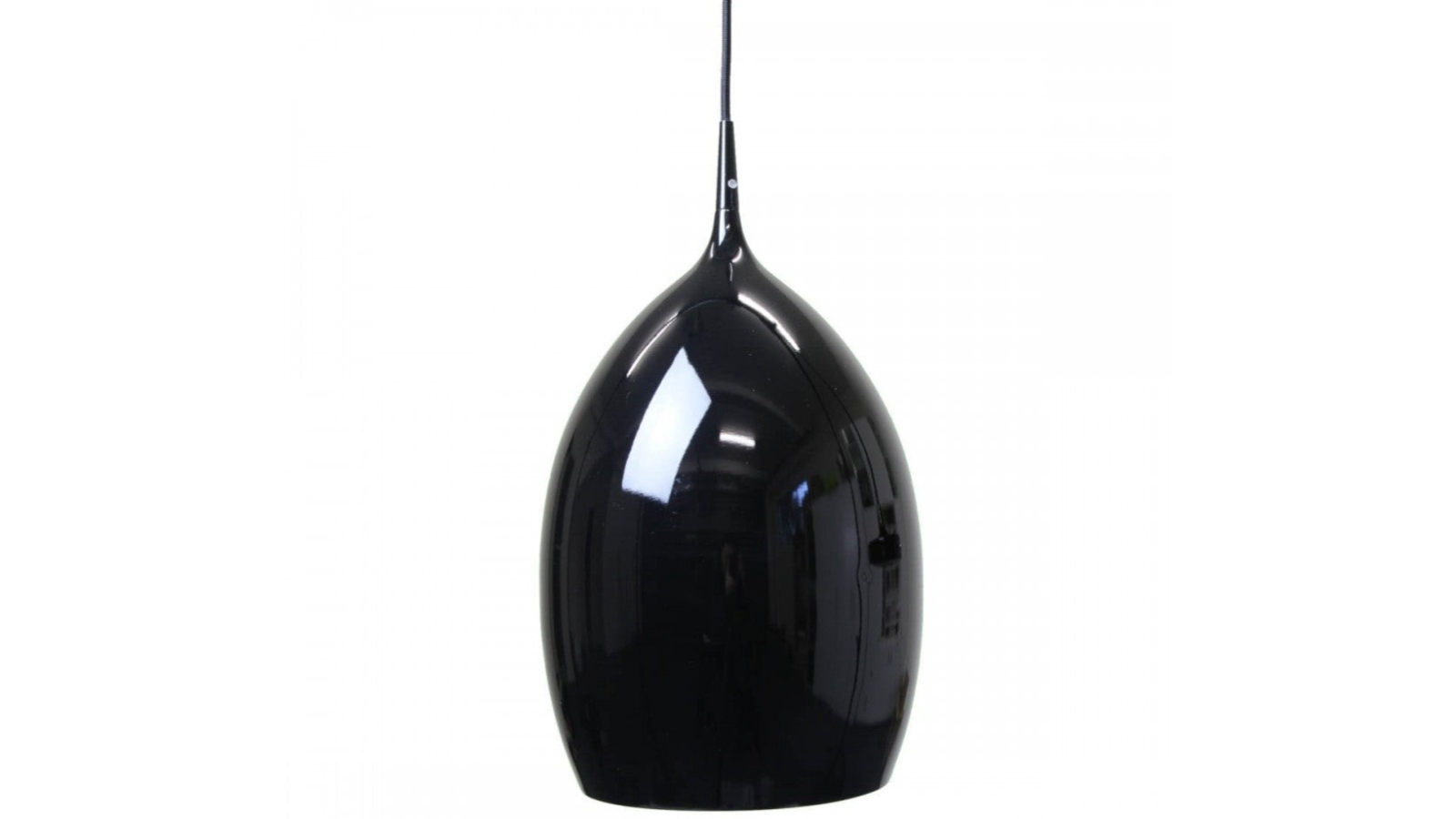 Sylvania Lighting Elena Metal Wine Glass Cord Drop Pendant Light - Glossy Black