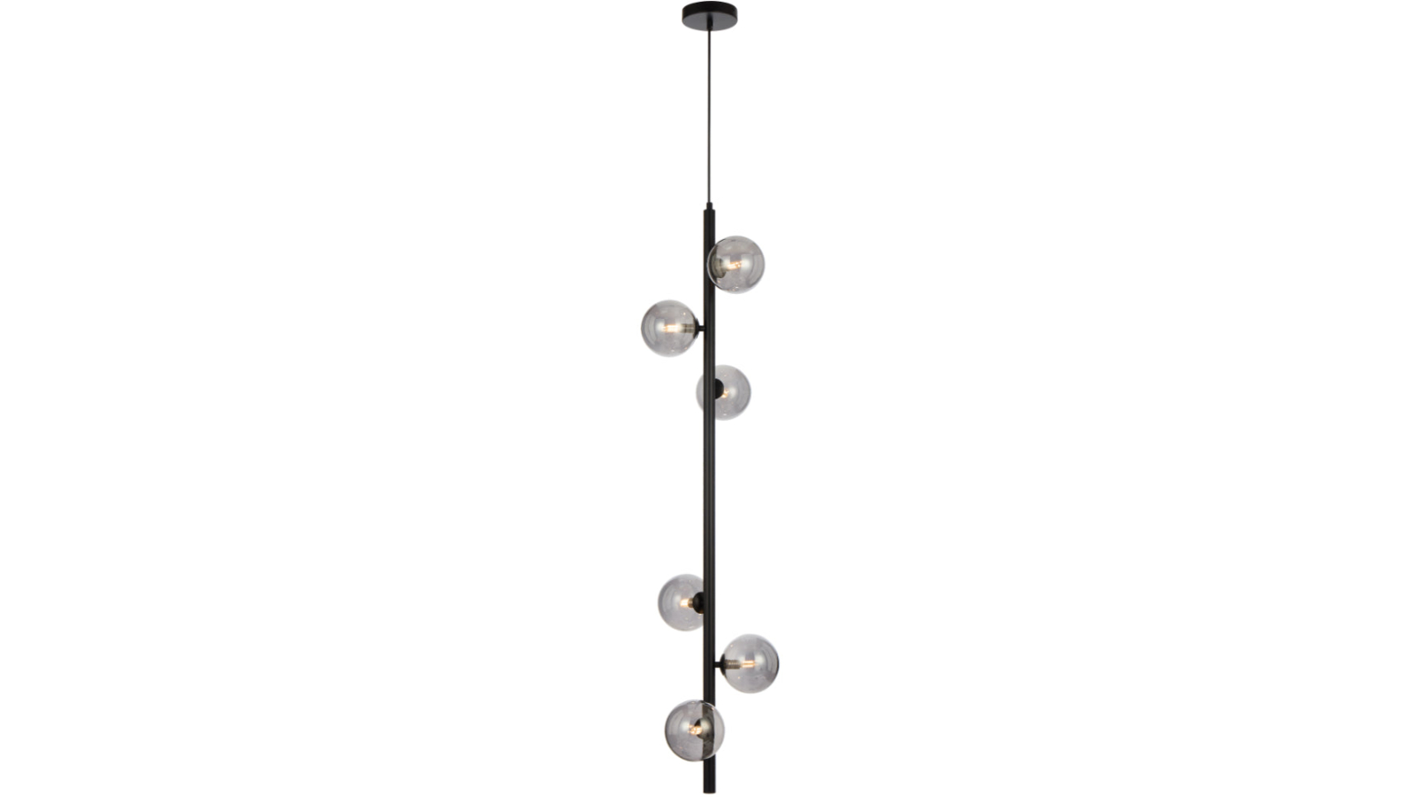 Pretty & Practical Sunstone Black Smoke 6-Light Pendant Light