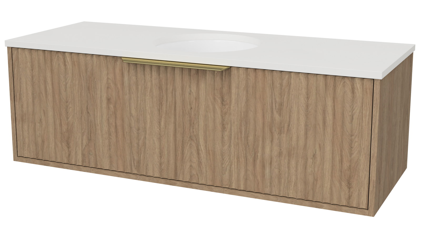 Timberline Elwood 1200mm Wall Hung Vanity with SilkSurface Top and Centre Undercounter Basin