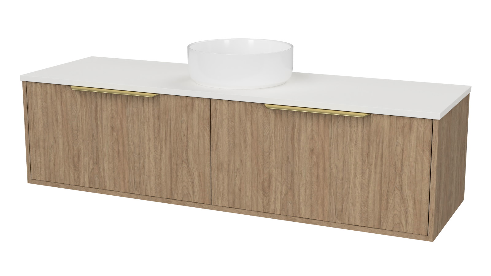 Timberline Elwood 1500mm Wall Hung Vanity with SilkSurface Top and Centre Above Counter Basin