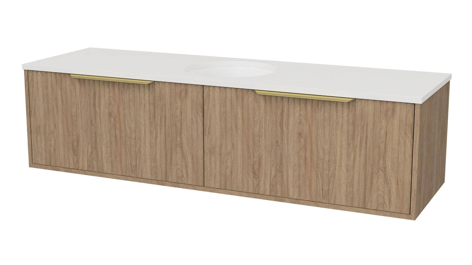 Timberline Elwood 1500mm Wall Hung Vanity with SilkSurface Top and Centre Undercounter Basin