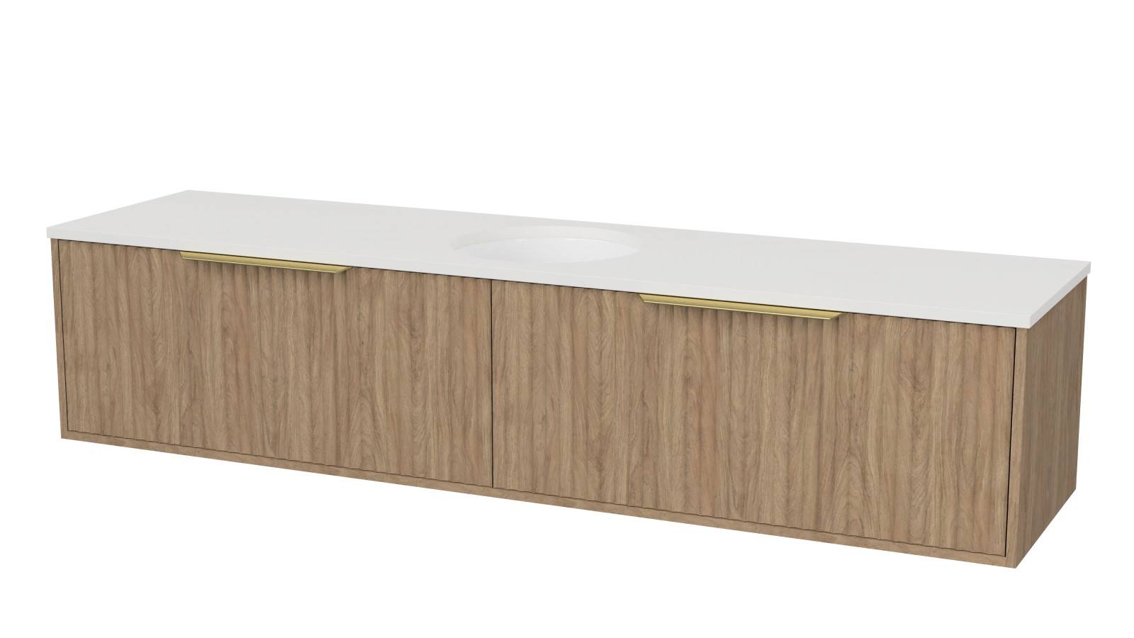 Timberline Elwood 1800mm Wall Hung Vanity with SilkSurface Top and Centre Undercounter Basin
